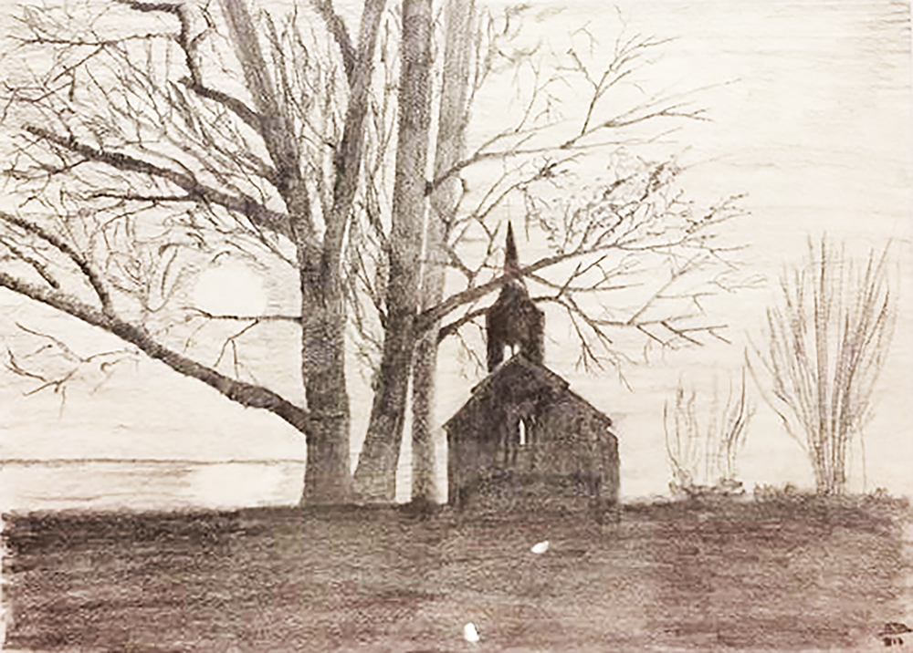 Eglise dans la pénombre