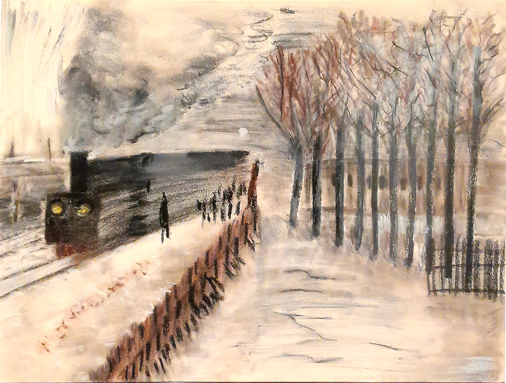 Train en hiver