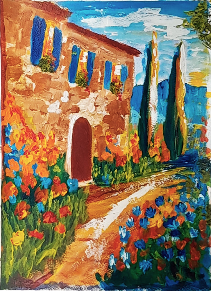 Villa fleurie en Toscane