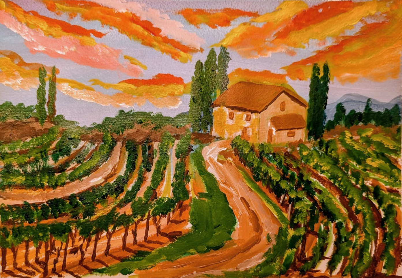 Le chemin des vendanges